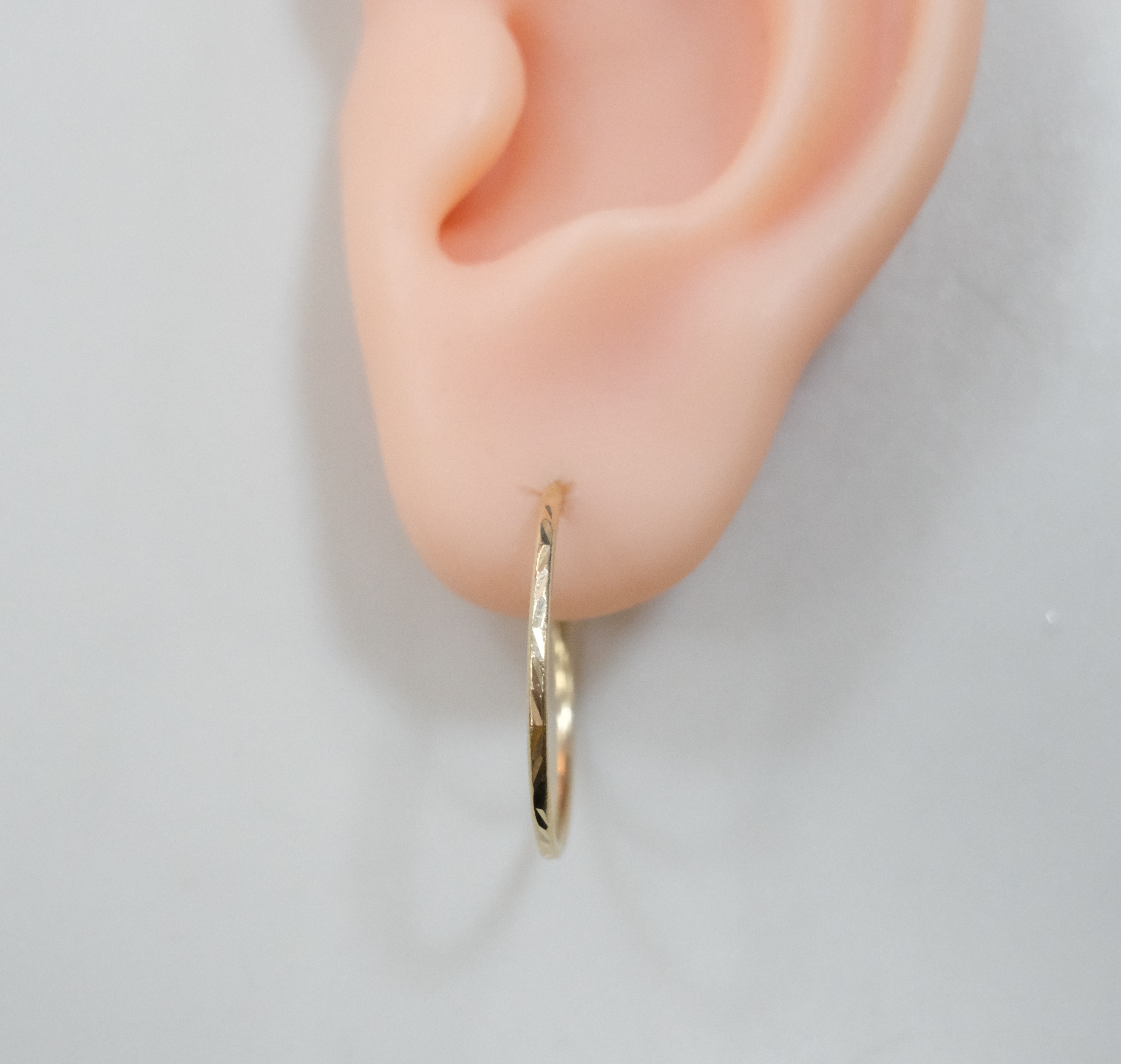 Серьги-конго из желтого золота